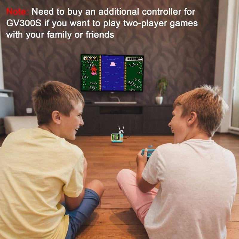 PYBGE Retro Video Game Console GV300S: 308 Built-In Classic Games, Classic Retro 3-Color Gamepad, Mini Handheld Tv-Style Game Player – Ideal for Kids & Adult Nostalgia Enthusiasts